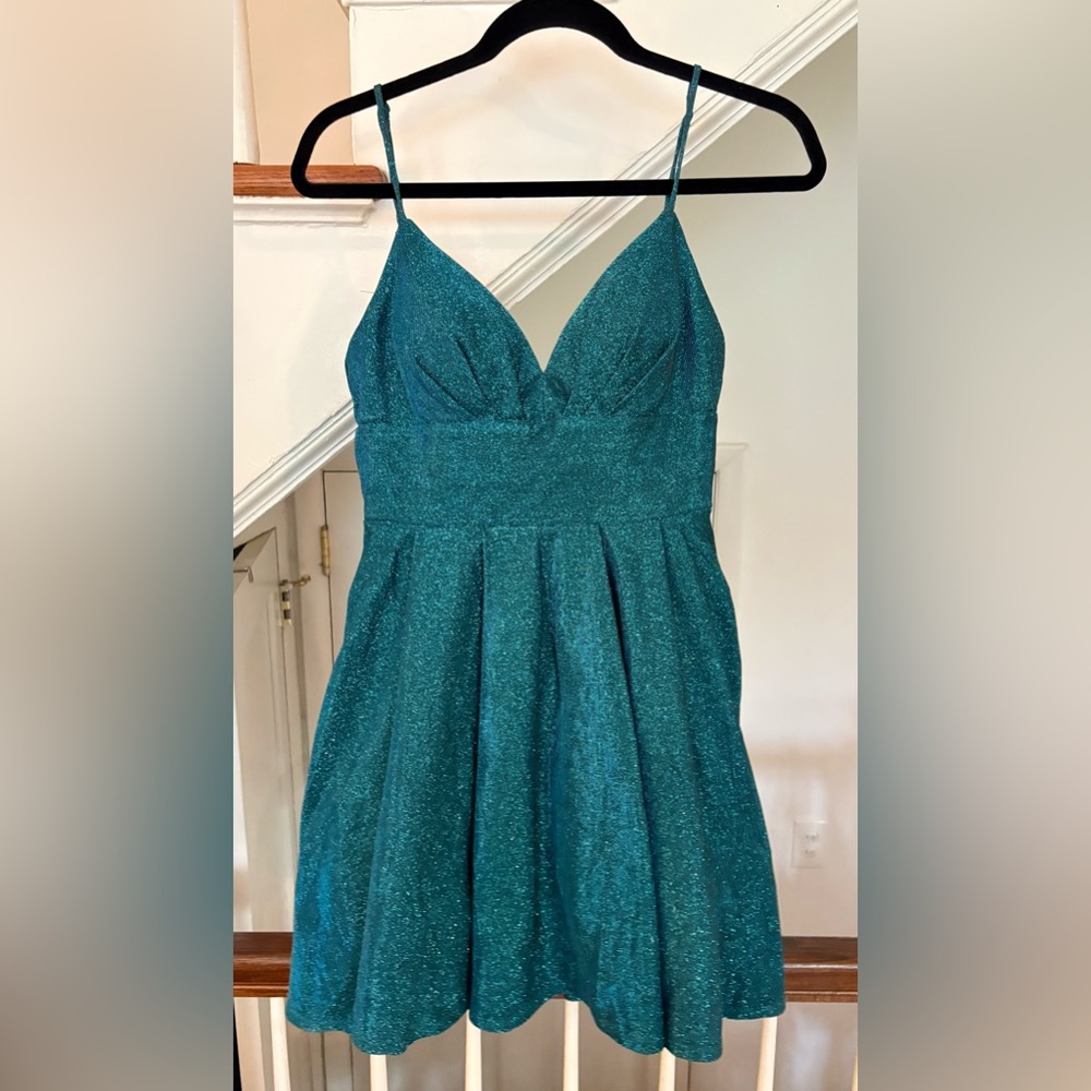 B Darlin Vibrant Teal Dress